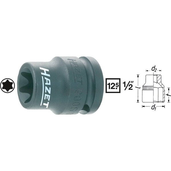 Hazet HAZET silový nástrčný kľúč 1/2 (12.5 mm) 900S-E12; 900S-E12