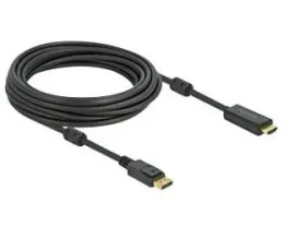 DeLock Kábel DisplayPort (M) - HDMI (M) 7 m čierna / Video kábel / trojnásobné tienenie / zamykací konektor (85959)