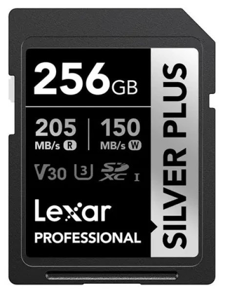 Lexar Professional SILVER PLUS SDXC 256GB / Pamäťová karta / čítanie: 205 MB/s / zápis: 150 MB/s / UHS-I / V30 (LSDSIPL256G-BNNNG)