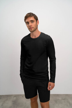 Vamp - Pánske bavlnené tričko s dlhým rukávom 20923 - Vamp black XXL