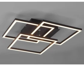 Stropné/nástenné LED osvetlenie Mobile, čierna matná, hranaté%