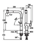 KWC Drezová batéria KWC Bevo E, 125355, Industrial Black 125355