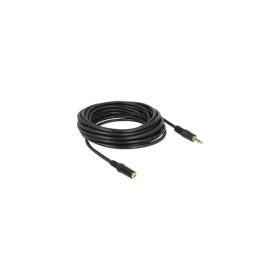 DeLock Jack 3,5 mm 4 pin čierna / Predlžovací audio kábel / 5 m (84669)