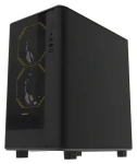 DarkFlash DB330M Mesh čierna / mATX / bez ventilátorov / 3x USB-A / priehľadná bočnica / bez zdroja (DB330M Mesh Black)