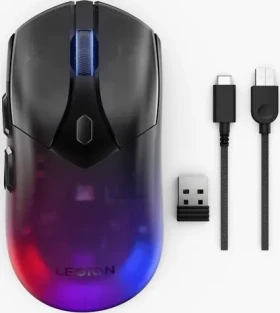 Lenovo Legion M410 transparentná / Herná myš / Optická / 16 000 DPI / Drôtová aj bezdrôtová / Podsvietená