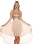 Sexy KouCla partydress with sequins and cutouts white