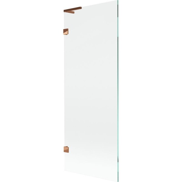 MEXEN/S - Lunar L vaňová zástena FIX 70 x 150, transparent, ružové zlato 897L-070-000-60-00