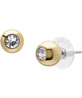 Fossil Pozlátené kôstkové náušnice so zirkónmi Bright Baubles JA7251710