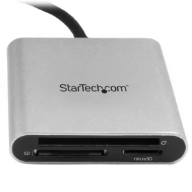 StarTech Multi-Card Reader USB-C čierna / strieborná / Čítačka pamäťových kariet / SD, microSD, CF / USB 3.2 Gen 1 (FCREADU3C)