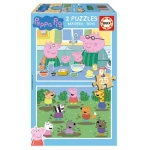 Educa Drevené puzzle Prasiatko Peppa