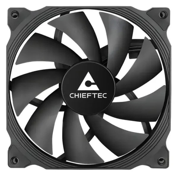 Chieftec ZF-1225PWM čierna / Ventilátor / 120mm / Hydraulic Bearing / 1600 RPM / 33 CFM / 4-Pin PWM (ZF-1225PWM)