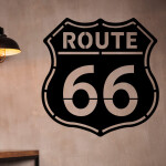 Veselá Stena Samolepka Route 66 Farba: modrá, Veľkosť: 100 x 100 cm