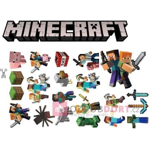 Jedlý papier na vystřihnutie Minecraft - Pictu Hap - Magic - Magic