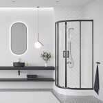 Laveo - Desna - štvrťkruhový sprchovací kút 90x90 cm JKD_796Z