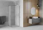 MEXEN - Rio sprchovací kút štvorec 70x70, mráz, chróm 860-070-070-01-30