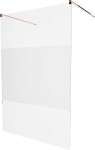 MEXEN/S - KIOTO samostatne stojaca sprchová zástena 120 x 200, transparent/matné sklo 8 mm, růžové zlato 800-120-002-60-35