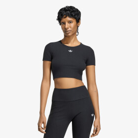 Tričko adidas Essentials Rib T-Shirt Black XS