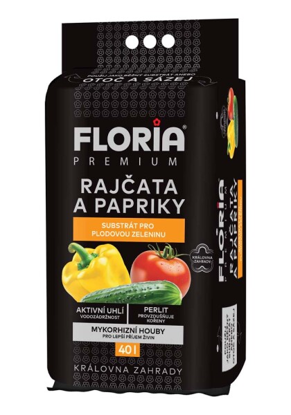 AGRO FLORIA PREMIUM Substrát pre paradajky a papriky (Otoč a saď) 40 l