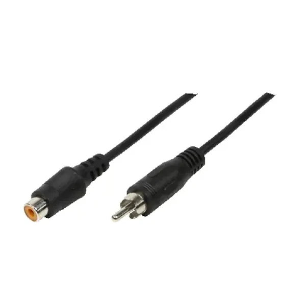 LogiLink Predlžovací audio kábel cinch čierna / Predlžovací audio kábel / Cinch (M) - Cinch (F) / 5 m (CA1032)