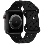 Beline Silicone Woven čierna / Remienok pre Apple Watch / 42/44/45/49mm / silikónový