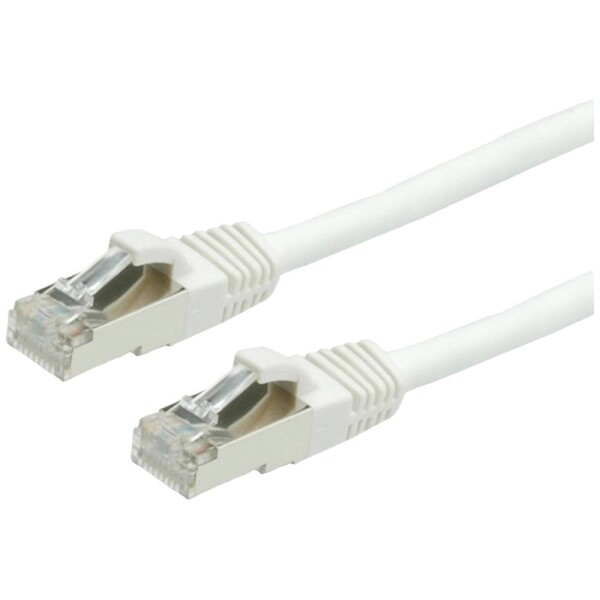 Value 21.99.1266 RJ45 sieťové káble, prepojovacie káble CAT 6 S/FTP 5.00 m biela dvojžilový tienený, bez halogénov, samozhášavý 1 ks; 21.99.1266
