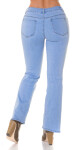 Sexy Highwaist flared Jeans with Slit denimblue