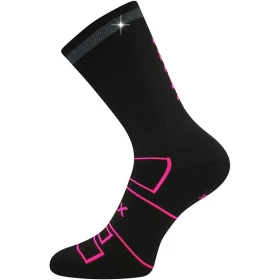 VOXX Ponožky sportovní REFLEXON s reflexním prvkem ČERNÉ s neon růžovou 39-42 125810