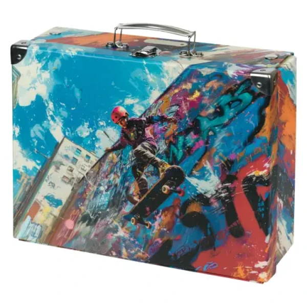 BAAGL Skladací školský kufrík Skatepark s kovaním / 32.5 x 10.5 x 26 cm (A-34807)