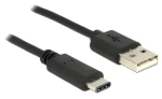 DeLock čierna / Kábel USB-C na USB-A / 1 m / USB 2.0 (83600)