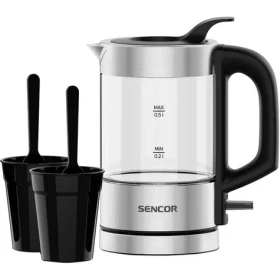 Sencor SWK 160SS strieborná / Cestovná rýchlovarná kanvica / 1100W / 0.5L (8590669385874)