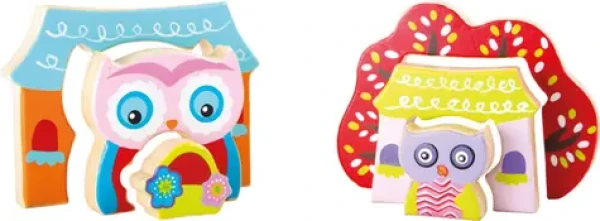Small Foot Drevené 3D puzzle malej sovy v domčeku