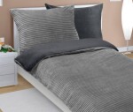 Obliečky MIKROFLANEL 95/916 140x200,70x90 šedý prúžok