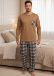 Regina 488 long/r M-XL Z25/26 pánske pyžamo Béžová M