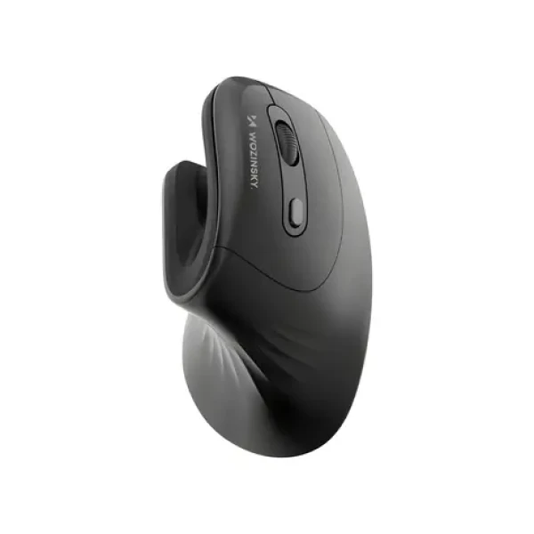 Wozinsky WWM-1076 čierna / Bezdrôtová vertikálna ergonomická myš / optická / 3600 DPI