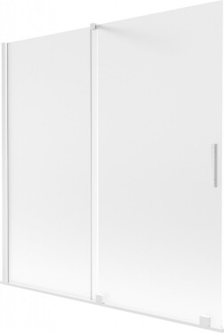 MEXEN/S - Velar dvojkrídlová posuvná vaňová zástena 160 x 150, dekor, biela 896-160-000-31-20