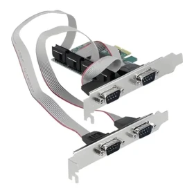 DeLock PCI Express karta / 4X sériový RS-232 / PCIe x1 / nízkoprofilová (90410)