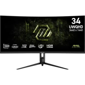 34" MSI MAG 342CQRFDE E20 čierna / Herný monitor / UWQHD / VA / 200Hz / 0,5ms / 21:9 / HDMI + DP (9S6-3DB64H-090)