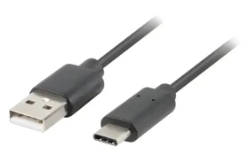 Lanberg CA-USBO-10CU-0005-BK čierna / Kábel USB / USB-A (M) - USB-C (M) / USB 2.0 / 0,5 m (CA-USBO-10CU-0005-BK)