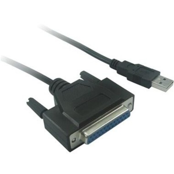 PremiumCord konvertor USB 2.0 lt;-gt; paralelný kábel DB25F (kuprint2)