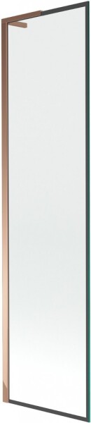 MEXEN/S - Next L vaňová zástena FIX 50 x 150, čierna vzor, ružové zlato 895-050-000-03-70-60