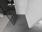 MEXEN/S - Kioto L Sprchová zástena WALK-IN 100 x 200, čierny vzor, biela 800-100-103-20-78