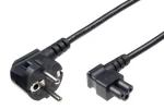 MicroConnect Power Cord CEE 7/7 - C5 čierna / Napájací kábel / 1,8 m / 250 V / 2,5 A (PE010818A)