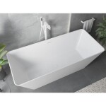 MEXEN/S - Velo Slim voľne stojaca vaňa 170 x 75, biela, sifón a prepad biela 52811707500-20