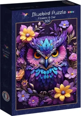 BlueBird Puzzle Kvety a sova
