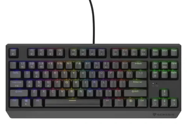 Genesis Thor 230 TKL RGB Outemu Brown čierna / Herná klávesnica / Mechanická / US layout / Drôtová USB (NKG-2079)