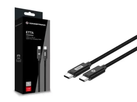 Conceptronic USB-C - USB-C nabíjací a dátový kábel čierny / Kábel / USB 2.0 / 480 Mbit/s / PD 240 W / 2 m (ETTA03B20)