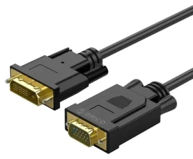 Orico XD-DITV DVI 24+1 - VGA čierna / Kábel / 5 m / Full HD