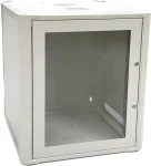 Conexpro Rozvádzač 12U/600mm / Nástenný rozvádzač / 19" / Flat pack / jednodielne sklenené dvere (RCFP-12U-6G-G)