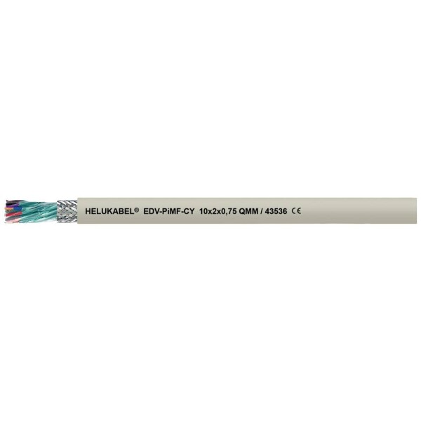 HELU 43543-500 dátový kábel 20 x 1 mm² sivá 500 m; 43543-500