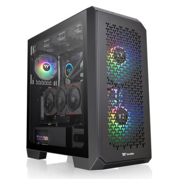 Thermaltake View 300 MX ARGB Black / E-ATX / 1x UBS C 3.2 / 2x USB 3.0 / Bez zdroja / priehľadná bočnica (CA-1P6-00M1WN-00)